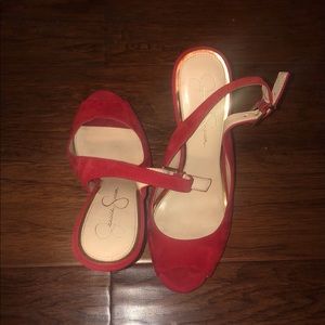 Red Jessica Simpson Pumps